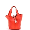 Pre-owned Hermes  Hermes Picotin Lock Bag Clemence Pm In Orange