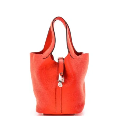 Pre-owned Hermes  Hermes Picotin Lock Bag Clemence Pm In Pattern