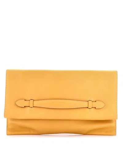 Pre-owned Pre-owned Hermes  Hermes Pliplat Clutch Swift In Brown