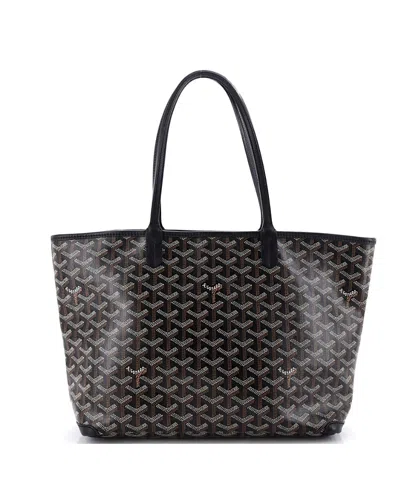Pre-owned Pre-owned Hermes  Hermes Pm Artois Tote Coated Canvas In Black