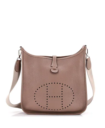Pre-owned Pre-owned Hermes  Hermes Pm Evelyne Bag Gen I Clemence In Gray