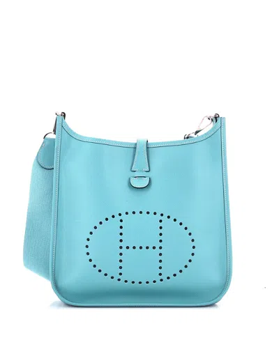 Pre-owned Pre-owned Hermes  Hermes Pm Evelyne Bag Gen I Epsom In Blue