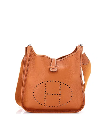 Pre-owned Pre-owned Hermes  Hermes Pm Evelyne Bag Gen Ii Clemence In Brown