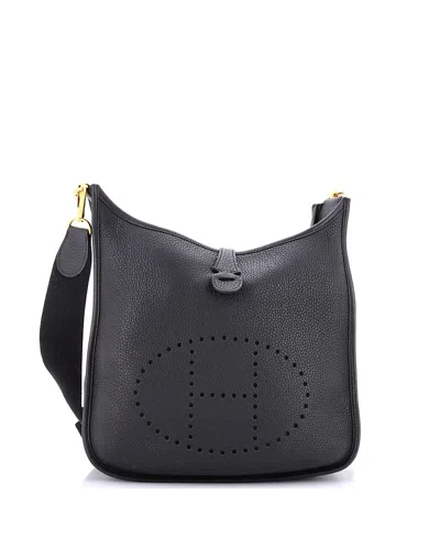 Pre-owned Pre-owned Hermes  Hermes Pm Evelyne Bag Gen Iii Clemence In Black
