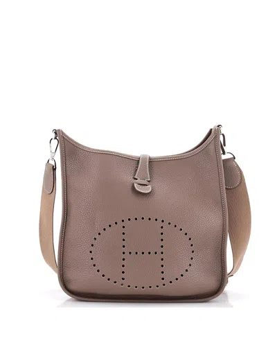 Pre-owned Pre-owned Hermes  Hermes Pm Evelyne Bag Gen Iii Clemence In Brown