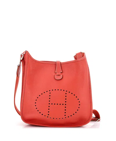 Pre-owned Pre-owned Hermes  Hermes Pm Evelyne Bag Gen Iii Clemence In Orange