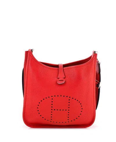 Pre-owned Pre-owned Hermes  Hermes Pm Evelyne Bag Gen Iii Clemence In Red