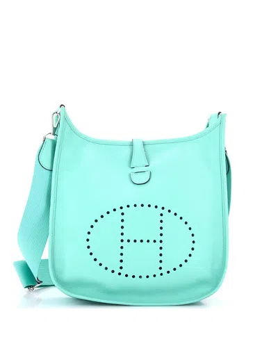 Pre-owned Pre-owned Hermes  Hermes Pm Evelyne Bag Gen Iii Epsom In Blue