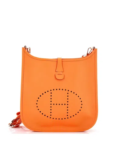 Pre-owned Pre-owned Hermes  Hermes Pm Evelyne Bag Gen Iii Epsom In Orange