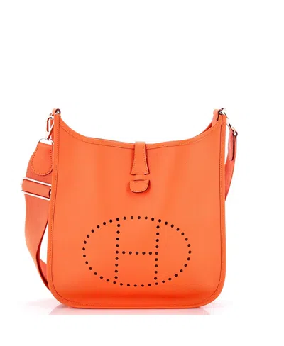 Pre-owned Pre-owned Hermes  Hermes Pm Evelyne Bag Gen Iii Epsom In Orange