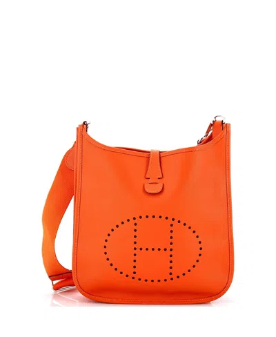 Pre-owned Pre-owned Hermes  Hermes Pm Evelyne Bag Gen Iii Epsom In Orange