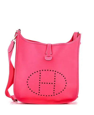 Pre-owned Pre-owned Hermes  Hermes Pm Evelyne Bag Gen Iii Epsom In Pink