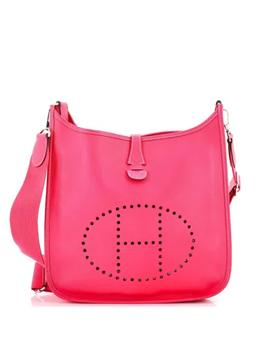 Pre-owned Pre-owned Hermes  Hermes Pm Evelyne Bag Gen Iii Epsom In Pink