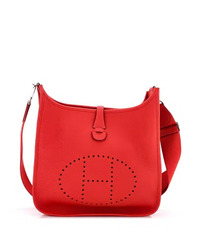 Pre-owned Pre-owned Hermes  Hermes Pm Evelyne Bag Gen Iii Maurice In Red