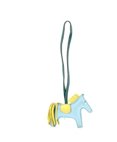 Pre-owned Pre-owned Hermes  Hermes Pm Grigri Rodeo Bag Charm Leather In Blue