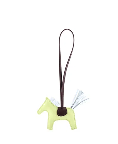 Pre-owned Pre-owned Hermes  Hermes Pm Grigri Rodeo Bag Charm Leather In Green