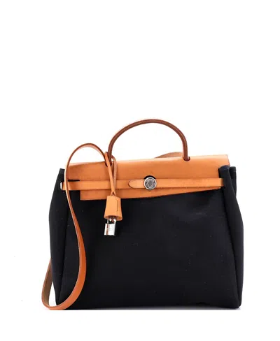 Pre-owned Pre-owned Hermes  Hermes Pm Herbag Toile And Leather
