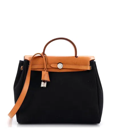 Pre-owned Pre-owned Hermes  Hermes Pm Herbag Toile And Leather In Multi