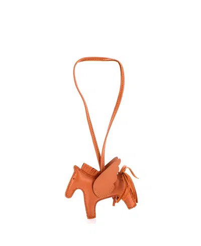 Pre-owned Pre-owned Hermes  Hermes Pm Monochrome Pegase Rodeo Bag Charm Leather In Brown