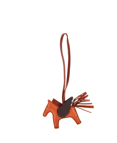 Pre-owned Pre-owned Hermes  Hermes Pm Pegase Rodeo Bag Charm Leather In Brown
