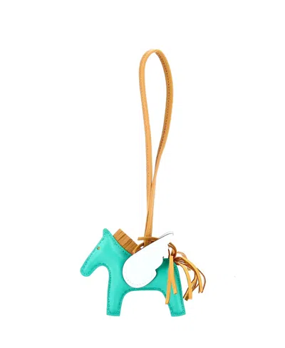 Pre-owned Pre-owned Hermes  Hermes Pm Pegase Rodeo Bag Charm Leather In Green