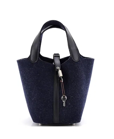 Pre-owned Pre-owned Hermes  Hermes Pm Picotin Lock Bag Felt With Leather In Multi