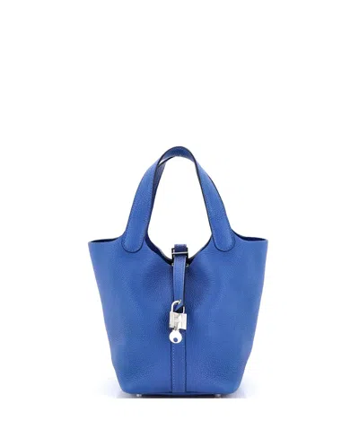 Pre-owned Pre-owned Hermes  Hermes Pm Picotin Lock Bag Maurice In Blue