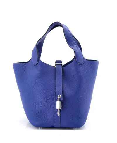 Pre-owned Pre-owned Hermes  Hermes Pm Picotin Lock Bag Maurice In Blue