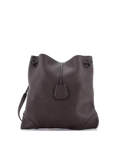 Pre-owned Pre-owned Hermes  Hermes Pm Silky City Bag Clemence In Brown