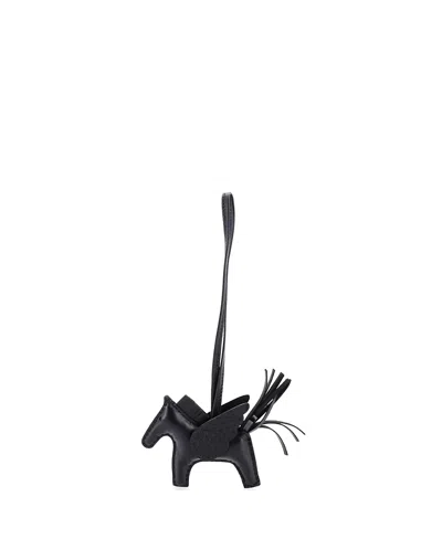 Pre-owned Pre-owned Hermes  Hermes Pm So Black Pegase Rodeo Touch Bag Charm Leather With Alligator