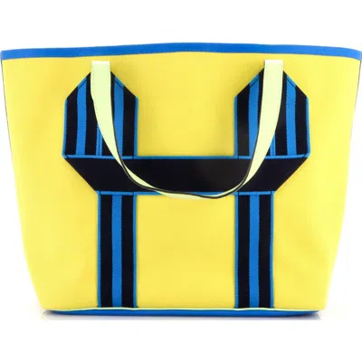 Pre-owned Pre-owned Hermes  Hermes Pursangle Tote Canvas With Leather In Yellow