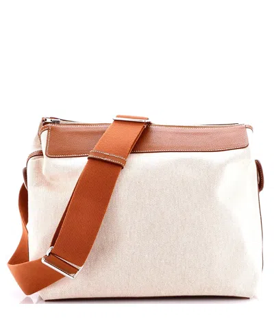 Pre-owned Pre-owned Hermes  Hermes R. M.s 12h Bag Toile And Leather In Brown