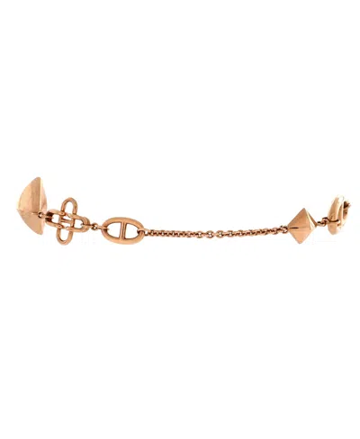 Pre-owned Pre-owned Hermes  Hermes Ronde Multi Bracelet 18k Rose Gold In Pink