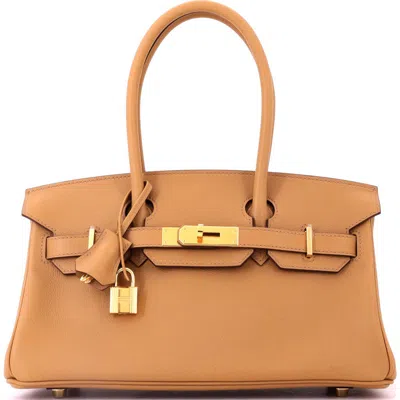 Pre-owned Hermes  Hermes Shoulder Light Birkin Bag Evercolor 29 In Brown