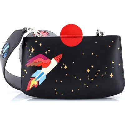 Pre-owned Hermes  Hermes Space Sac A Malice Handbag Monsieur With Lizard 23 In Black