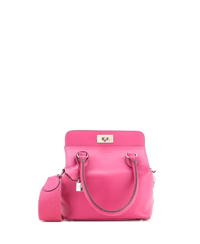 Pre-owned Pre-owned Hermes  Hermes Toolbox Mini Leather Satchel In Pink