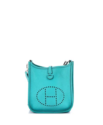 Pre-owned Pre-owned Hermes  Hermes Tpm Evelyne Bag Gen Iii Clemence In Blue