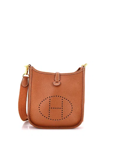 Pre-owned Pre-owned Hermes  Hermes Tpm Evelyne Bag Gen Iii Clemence In Brown