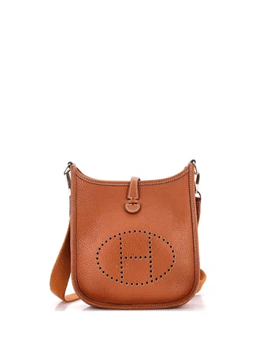 Pre-owned Pre-owned Hermes  Hermes Tpm Evelyne Bag Gen Iii Clemence In Brown