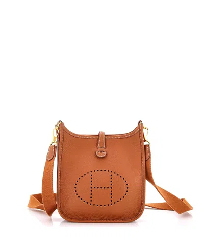 Pre-owned Pre-owned Hermes  Hermes Tpm Evelyne Bag Gen Iii Clemence In Brown