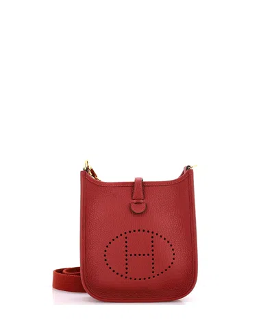 Pre-owned Pre-owned Hermes  Hermes Tpm Evelyne Bag Gen Iii Clemence In Burgundy