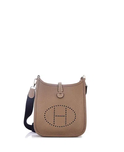 Pre-owned Pre-owned Hermes  Hermes Tpm Evelyne Bag Gen Iii Clemence In Gray