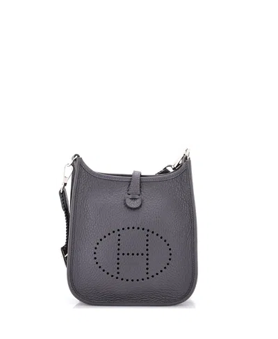 Pre-owned Pre-owned Hermes  Hermes Tpm Evelyne Bag Gen Iii Clemence In Gray