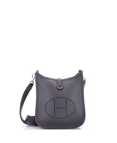 Pre-owned Pre-owned Hermes  Hermes Tpm Evelyne Bag Gen Iii Clemence In Gray