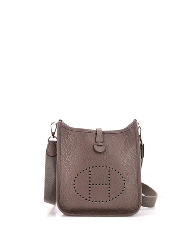 Pre-owned Pre-owned Hermes  Hermes Tpm Evelyne Bag Gen Iii Clemence In Gray