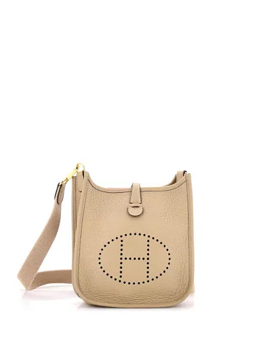 Pre-owned Pre-owned Hermes  Hermes Tpm Evelyne Bag Gen Iii Clemence In Neutral