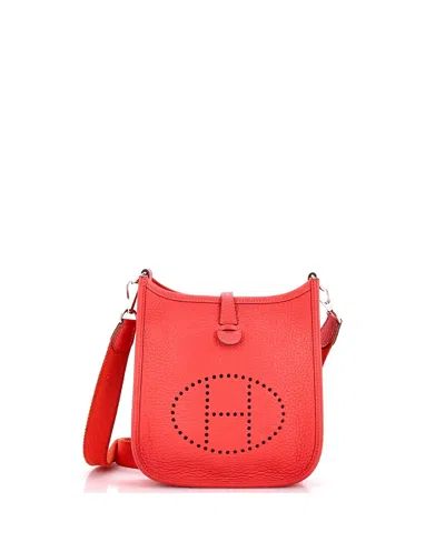 Pre-owned Pre-owned Hermes  Hermes Tpm Evelyne Bag Gen Iii Clemence In Pink