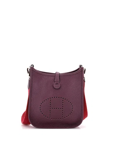 Pre-owned Pre-owned Hermes  Hermes Tpm Evelyne Bag Gen Iii Clemence In Purple