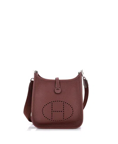 Pre-owned Pre-owned Hermes  Hermes Tpm Evelyne Bag Gen Iii Clemence In Red