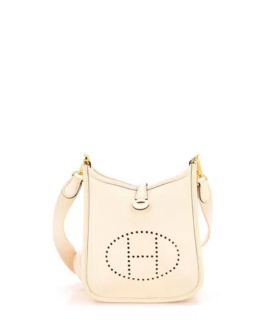 Pre-owned Pre-owned Hermes  Hermes Tpm Evelyne Bag Gen Iii Clemence In White